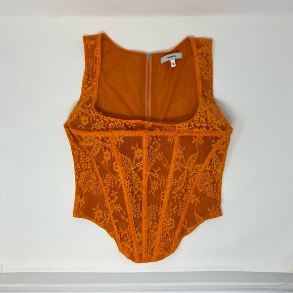 Miaou Campbell Corset Top in Tangerine. Orange Lace with zipper size Small EUC - Picture 8 of 16